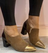 Dancing Matilda - tan suede shoe boot image
