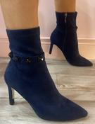 Kate Appleby - navy sock boot - strap detail image
