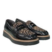 Pitillos - Black/leopard loafer image