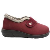 Pluma Flex - Velcro strap slipper - Burgundy (Generous fit) image