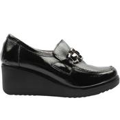 Pitllos - black patent buckle shoe