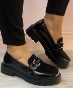 Libby - black suede/patent loafer image