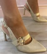 Kate Appleby - Gold strap sling back