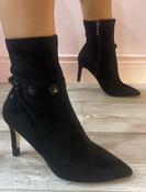 Kate Appleby - black sock boot - strap detail image