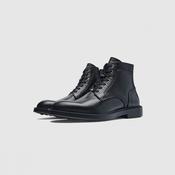 Ambitious Black Leather Laced Boot|146096583 image