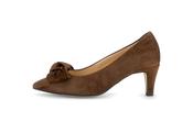 Gabor Brown Suede Court Shoe|301402003 image