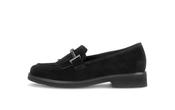 Gabor Black Suede Fringe Loafer|401102001 image