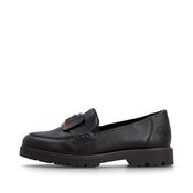 Rieker Black Loafer with Buckle|4555300 image