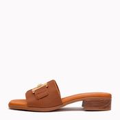 Oh My Sandals Flat Brown Mule|5890BRN image