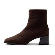 Gioseppo Brown Sock Ankle Boot|80115BR image