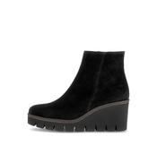 Gabor Black Suede Wedge Ankle Boot|804501002 image