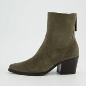 Paul Green Olive Green Suede Ankle Boot|8075070 image