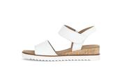 Gabor White Wedge Strap Sandal|8275050