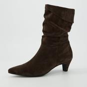 Paul Green Dark Brown Suede Pointy Ankle Boots|8325002 image
