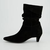 Paul Green Black Suede Pointy Ankle Boot|8325003 image