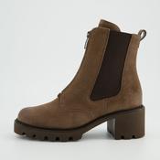 Paul Green Brown Leather Ankle Boot|8350001 image