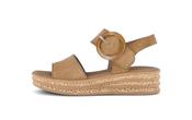 Gabor Brown Suede Wedge Sandal|8455014 image