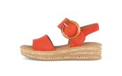 Gabor Chilli Red Suede Wedge Sandal|8455015