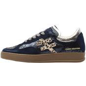 Another Trend Blue Metallic and Suede Trainer|A0348727
