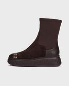 Wonders Dark Brown Platform Ankle Boot|A5207TES image