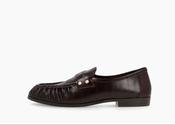 Lodi Embossed Print Burgundy Loafer| ANABELBU