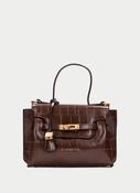 Hispanitas Brown Croc Print Bag|BI265025ES image