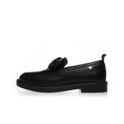 Copenhagen Black Leather and Patent Loafer with Bow|CS7057 image