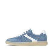 Remonte Blue Cut-Out Suede Trainer |D2C0814