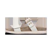 Salamander Beige Leather Sandal|F31AS39021 image