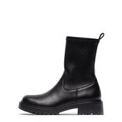 Unisa Black Leather and Sock Ankle Boot|GUIDOBK image