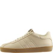 Hogl Beige Leather Retro Trainer|2100316160 image