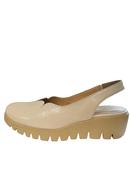 Wonders Off White Patent Wedge Sling Back|C33260O