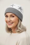 Karen Koo White and Grey Hat image