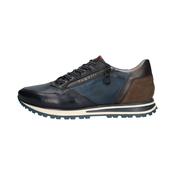 Bugatti Navy Leather Trainer|331AG809NA image