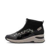 Rieker Black And Leo Wedge Ankle Boot|N936200M image