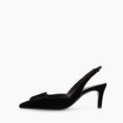Lodi Dark Brown Velvet Sling Back|NESTORBR