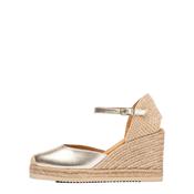 Unisa Gold Leather Espadrille|CASTIL26G image