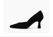Lodi Black Suede Court Shoe|GENIUSC221 image
