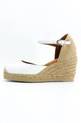 Unisa White Leather Espadrille|CACE26W image