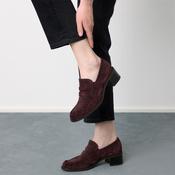 Paul Green Burgundy Suede Loafer|1260004 image