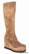 Pedro Anton full length boot in taupe suede image