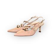 Marian nude patent pointy slingback