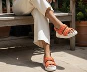 Paul Green woven sandal in papaya image