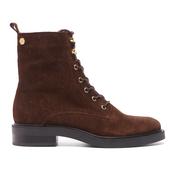 Carl Scarpa Roux chocolate brown suede lace up ankle boot image