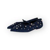 Pedro Anton pointy Mary Jane in navy suede image