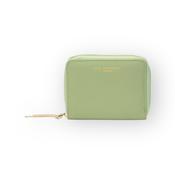 Elie Beaumont zipper purse/wallet in sage green leather