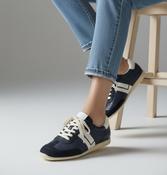 Paul Green retro sneaker in navy NEW