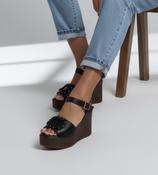 La Repo black and brown platform sandal image