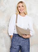 Elie Beaumont hobo bag in taupe leather NEW