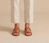 Pedro Anton leather slide in orange image
